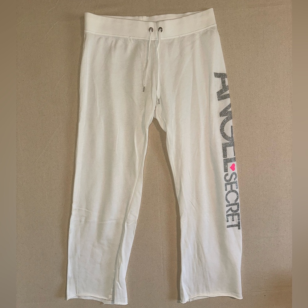 Y2K Victoria's Secret Supermodel Essentials White Track Pants Medium